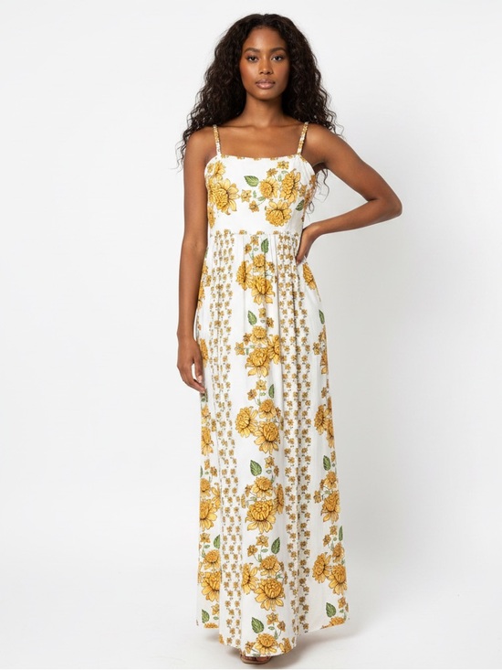 Japna Dresses & Skirts - Japan Yellow Dahlia Maxi Dress